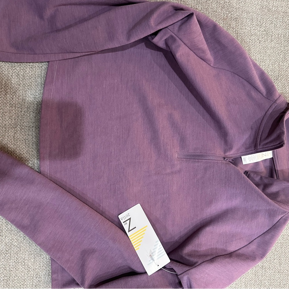 Zella Women's Purple Quarter-Zip Top